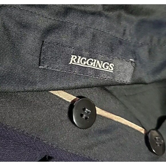 J.Riggings VTG Mens 41W 39In Unhemmed New Navy Pleated Dress Pants Wool Textired - Picture 3 of 10